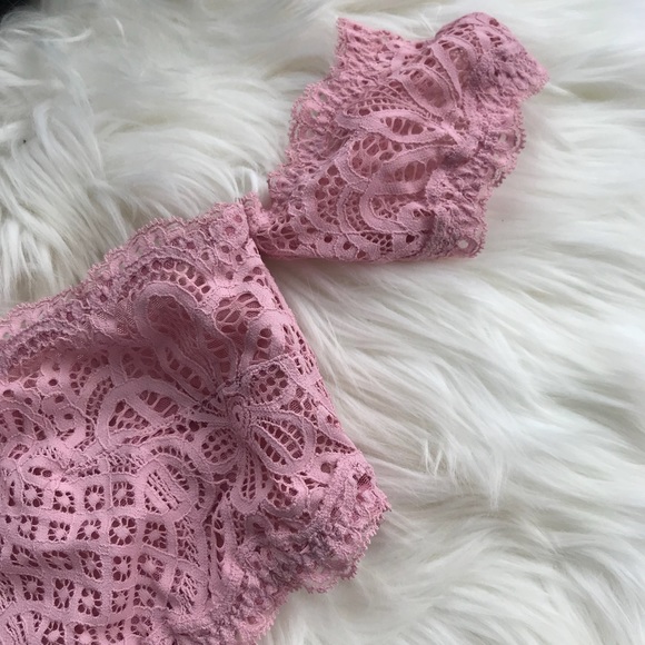 VS | Pink Lace Off Shoulder bra bralette dream - Picture 6 of 6